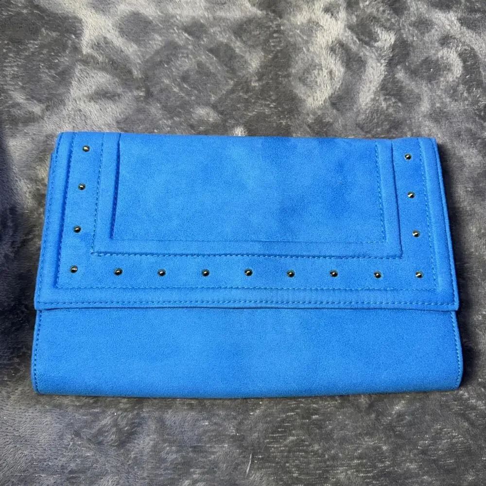 H&M Women's Heels Baby Blue Sz 7 With Matching Clutch - Picture 12 of 15